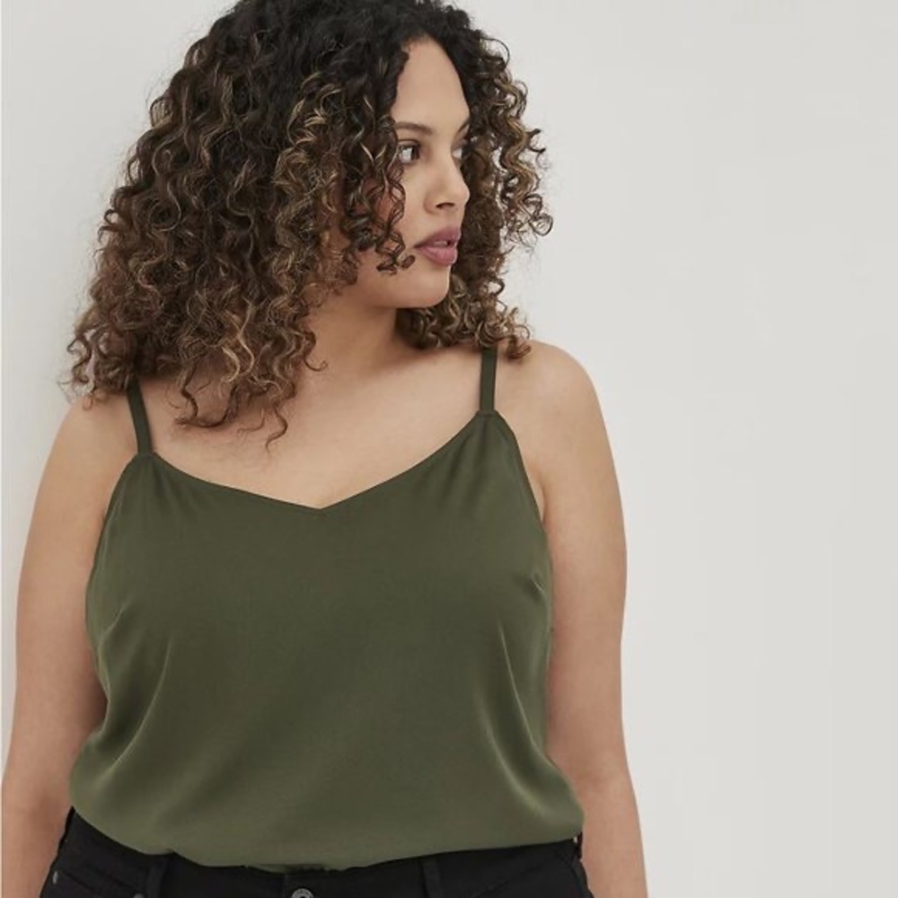 Torrid Ava - Olive Green Stretch Challis Cami Size Medium (Torrid 00)
